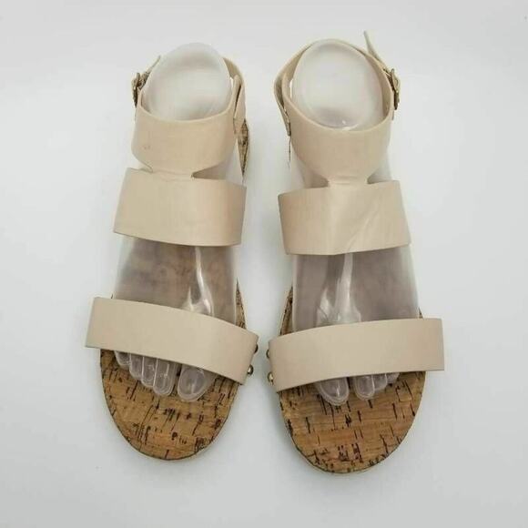 Restricted Womens Ankle Strap Buckle Flat Sandals Beige Size 8.5 - Picture 4 of 12